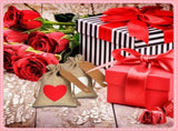 36 Pcs Valentine's Day Burlap Gift Bags with Drawstring Heart 6x4 In Party Favor Bag Mini Rustic V1259-DP01-A-5592