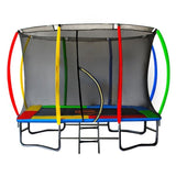 Kahuna 8 ft x 11 ft Rectangular Trampoline Rainbow Outdoor TRA-FJP-RCT-0811-RB