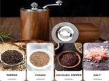 2Pcs Salt and Pepper Grinder Set,Solid Wood Hand Crank Pepper Mill,Adjustable Coarse & Fine V1369-AZ3-W-10993