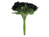 50pcs Artificial Roses Realistic Real Looking Long Stem Fake Roses for DIY Wedding Bouquets V1294-YM0901-3115240075713