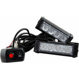 Strobe Lights, 2 pcs 8 LEDs Emergency Strobe Warning Lights Emergency Flashing Warning Lights 12V V1188-MS-227-1805