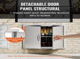 BBQ Access Door, 787x609 mm Double Outdoor Kitchen Door, Stainless Steel Flush Mount Door, Double V952-SMMBSCJMYS31IPP30V0