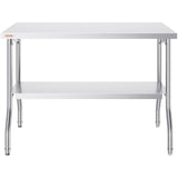 Commercial Worktable Workstation Folding Commercial Prep Table 1220x610 mm V952-CFGZT48X24YC00001V0