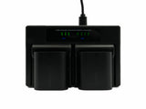 HRIDZ LP-E6 2 Batteries and 1 Dual Charger for Canon LP-E6n LP E6 Battery V571-TFDCB2B1C1BLPE6