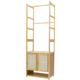 High Strength Bamboo Clothing Rack Closet Organizer Storage Cabinet & Shoe Shelf V767-JJ-ZY1113