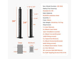 4-Pack Cable Railing Post, 914x25x50 mm Horizontal-Hole Deck Railing Post with Pre-Drilled Holes, V952-4JZLGZXHS914UUOI6001V0