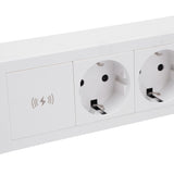 Recessed Power Strip with Wireless Charge USB Ports 4 in 1 Furniture Power Outlet for Table V1294-YM0901-3114240091011