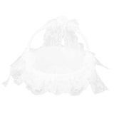Wedding Flower Basket with White Lace Romantic Lightweight Elegant Basket for Weeding V1294-YM0901-3115210050111