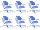 Ergonomic Children Kids Study Chair Set of 6 Height Adjustable - Blue V563-68303_6X