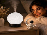 Moonlight Dreams Moon Lamp Humidifier Night Light USB Aroma Diffuser with Astronaut Figurine 7-Color V888-ELOSUNG54567