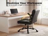 Artiss Executive Office Chair Mid Back Black OCHAIR-G-7023-BK
