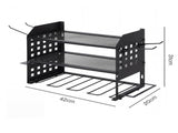 Levede Tool Storage Wall Mounted Tool Organiser Steel 3-Tier Rack Garage Black WS1022-BK-AU