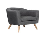 Artiss Armchair Tub Chair Grey Adora UPHO-D-ARM02-GY