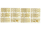 DIY Golden Vinyl Letter and Number Stickers for Crafts and Scrapbooks 8Sets V1369-AZ3-W-20848