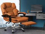 Levede Gaming Chair Office Computer Brown Footrest OF1037-BR