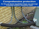 3-Layer HVAC Copper Pipe Insulation Cover, Flexible Lines Insulation Cover for Central Air V1366-AZ2-W-10882