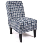 Cafe Lounge Couch Ramie Cotton Fabric Accent Dining Relax Chair Pub Seating Navy New V755-SCAC-9201-NAVY