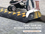 Rubber Curb Ramp 9.4 cm Rise Height Sidewalk Curb Ramp, 25 cm Width 100 cm Length Driveway Ramp for V952-SJDLYPDGB139420KPV0