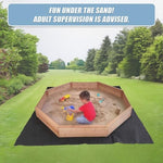 Kids Sand Pit Large Octagonal Wooden Sandpit V63-840461