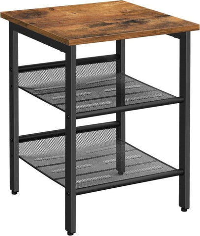 End Table Industrial Side Table Mesh Shelves V178-62184