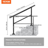 Handrail Outdoor Stairs 47.6 X 35.2 Inch Outdoor Handrail Outdoor Stair Railing Adjustable from 0 to V952-LZLTFSDHGLZHSKD01V0