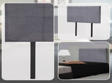 Linen Fabric Single Bed Headboard Bedhead - Grey V63-800817