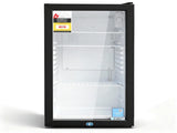 Devanti 78L Bar Fridge Glass Door Mini Fridge Countertop Cooler Black BF-F-G-78L-BK