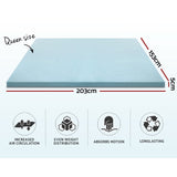 Giselle Bedding Memory Foam Mattress Topper Cool Gel 5cm Queen MATTRESS-TOP-C-GEL-5-Q