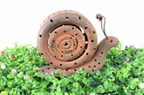 Rust Snail Candle Holder 32cm V637-27605SNL