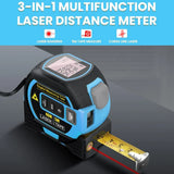 40m Laser Measure, Cross-line Laser Level, 5m Tape Measure Blue V1181-HO0304-BL