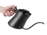 650ml Hanging Ear Hand Coffee Pot Stainless Steel Drip Type Coffeeware Tool with ThermometerBlack V1294-YM0901-3118210062311