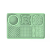 Multi-Functional Slow Feeder Mat for Dogs- Anti-Slip Lick Pad with Multiple Textures Rectangle 2PCS V888-ELOSUNG10443