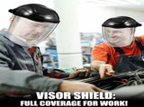 4 Pcs Clear Safety Face Shield for Grinding & Cutting, Lightweight Full Impact Resistant with V1258-DP02-C-1413