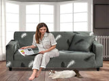 2 Seater Jacquard Elastic Sofa Cover Anti-Slip Stretch Slipcover V1263-JX-3540