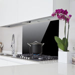 Toughened 60cm x 70cm Black Glass Kitchen Splashback V63-800197