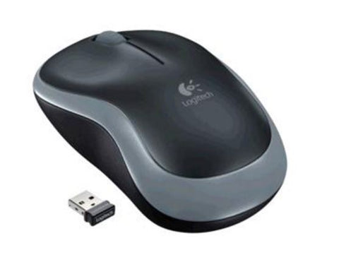 Logitech M185 Wireless Mouse Nano Receiver Grey 1-year battery life Logitech Advanced 2.4 GHz V177-L-MILT-M185