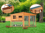 Furtastic Large Chicken Coop & Rabbit Hutch With Ramp WCC-JOY-003-LHR
