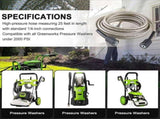 2pcs 25-Foot Pressure Washer High Pressure Hose, Replacement for, for Pressure Washers V1366-AZ2-W-14652