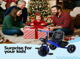 RIGO Tricycle Bike, Kids Bike with 3 wheels, basket Carbon Steel 68cm Blue KID-TRIBIKE-68-BU