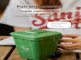 5-piece cup Creative Trash Can Ceramic Mug Shovel Spoon - 400ml Funny Garbage Bin Coffee Cup V888-ELOSUNG50283