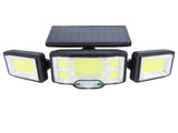 3 Heads Outdoor Solar Wall Light with Remote Control Motion Sensor 3 Lighting Modes Waterproof Wide V1294-YM0901-3119240045311