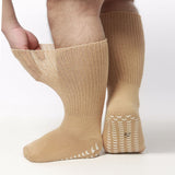 Extra Width Diabetic Socks Men Women-4 Pairs Wide Edema Sock for Swollen Feet,Non Slip Cast V1192-AZ-W-2628