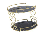 Cosmetic Storage Rack 2 Tier Makeup Organizer Shelf Bathroom Vanity Tray Jewelry Stand for Perfumes V1294-YM0901-3112250043211