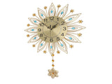 16.93in Large Wall Clock for Living Room Elegant Modern Silent Wall Clock with Pendulum Decor V1294-YM0901-3115250011311