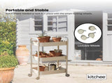 Kitchee 3-Tier Kitchen Storage Cart Trolley with Wheels - Shelf Organiser WHITE V238-SUPDZ-41307715731536