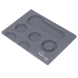 Coffee Tampers Mat Portable PVC Polished Back Antiskid Coffee Tamping Pad for Bar Cafe Home Grey V1294-YM0626-3118220323012