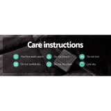 Giselle Bedding Faux Mink Quilt Charcoal Super King QUILT-FM-CHAR-SK