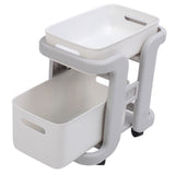 Rolling Utility Cart Multipurpose Large Capacity Drawer Design 2 Tier Mobile Utility Cart for V1294-YM0901-3117240113411