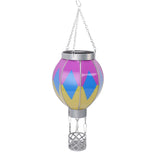 Hot Air Balloon Solar Lantern Iron Portable Hanging Outdoor Decorative Lantern Lamp for Patio Garden V1294-YM0901-3111240202612