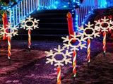 5-Piece Solar Snowflake Garden Lights Waterproof LED for Christmas and Winter Decoration V1188-MS-710-185